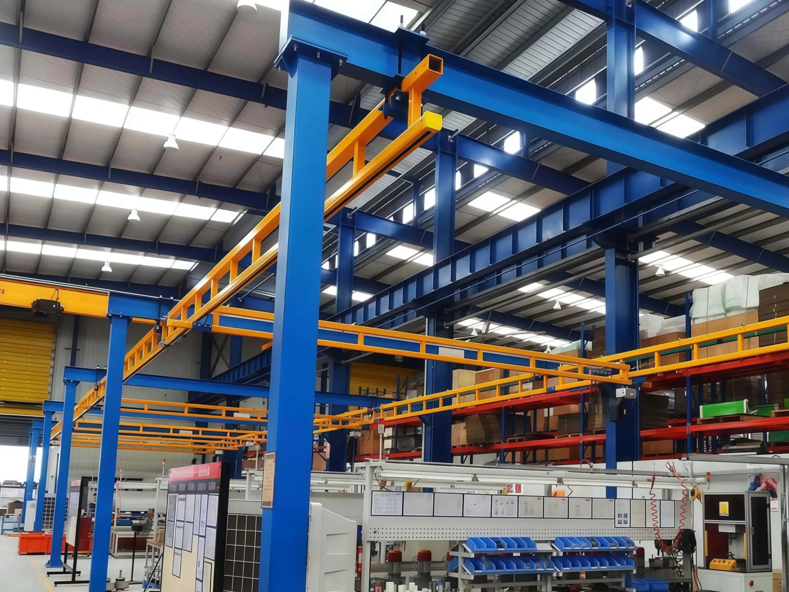 Floor Mounted Light Crane for workshops where roof structure cannot support overhead crane